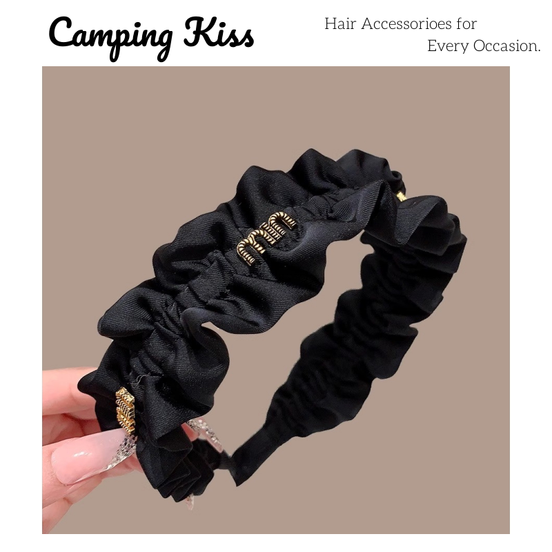 CampingKiss黑色花边发箍高颅顶
