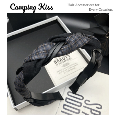 CampingKiss拼色编织发卡发箍女