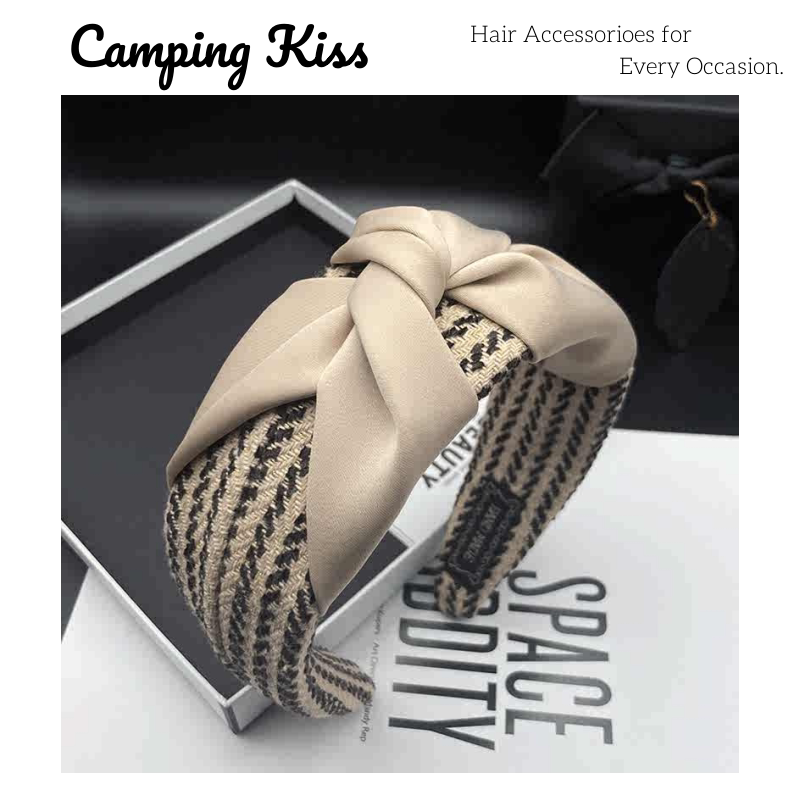 CampingKiss法式打结宽边发箍