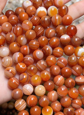 C721缠丝玛瑙圆珠10mm一条