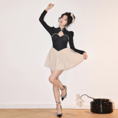 泳衣女士温泉泳衣性感钢托小胸显大泳装 中式 旗袍改良保守显瘦裙式