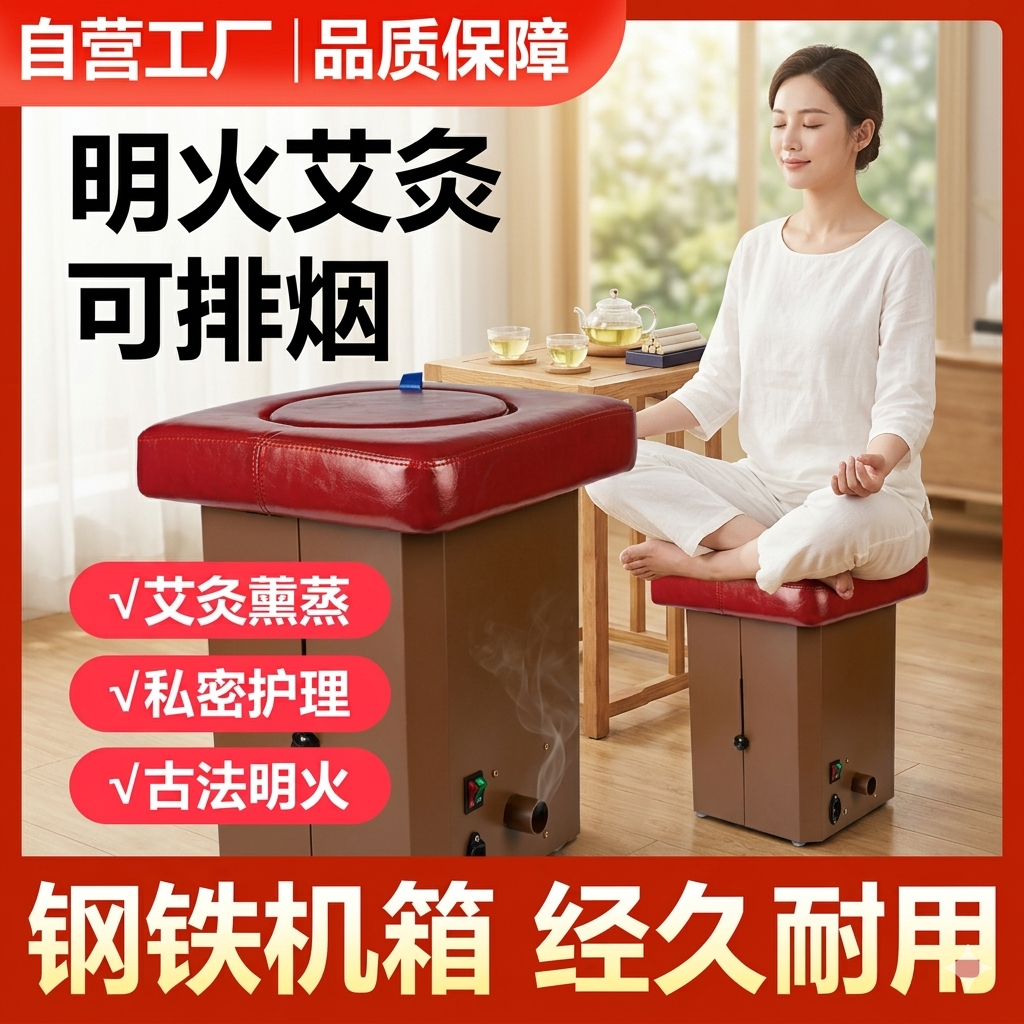 家用艾灸凳子养生坐灸仪无烟