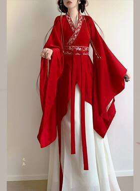 魏晋风南北朝汉服刺绣大袖交领
