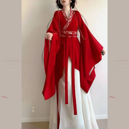 魏晋风南北朝汉服刺绣大袖交领