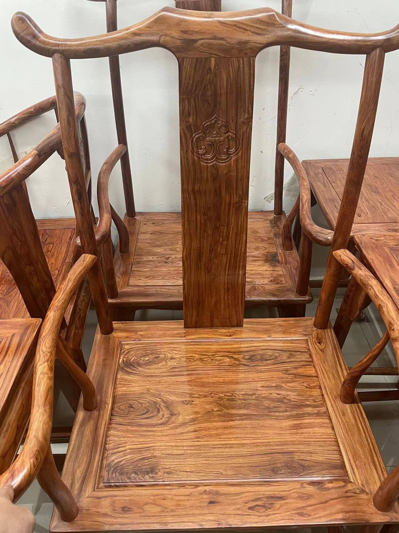 海南黄花梨茶桌椅组合红木家具降香黄檀正宗会所客厅书房鬼眼纹