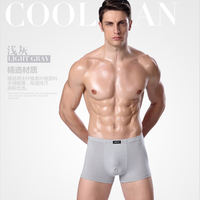 Men's briefs made of bamboo fiber in solid color, breathable and sexy, with a short head and individual packaging. Men's four-cornered bottom pants thumbnail 3