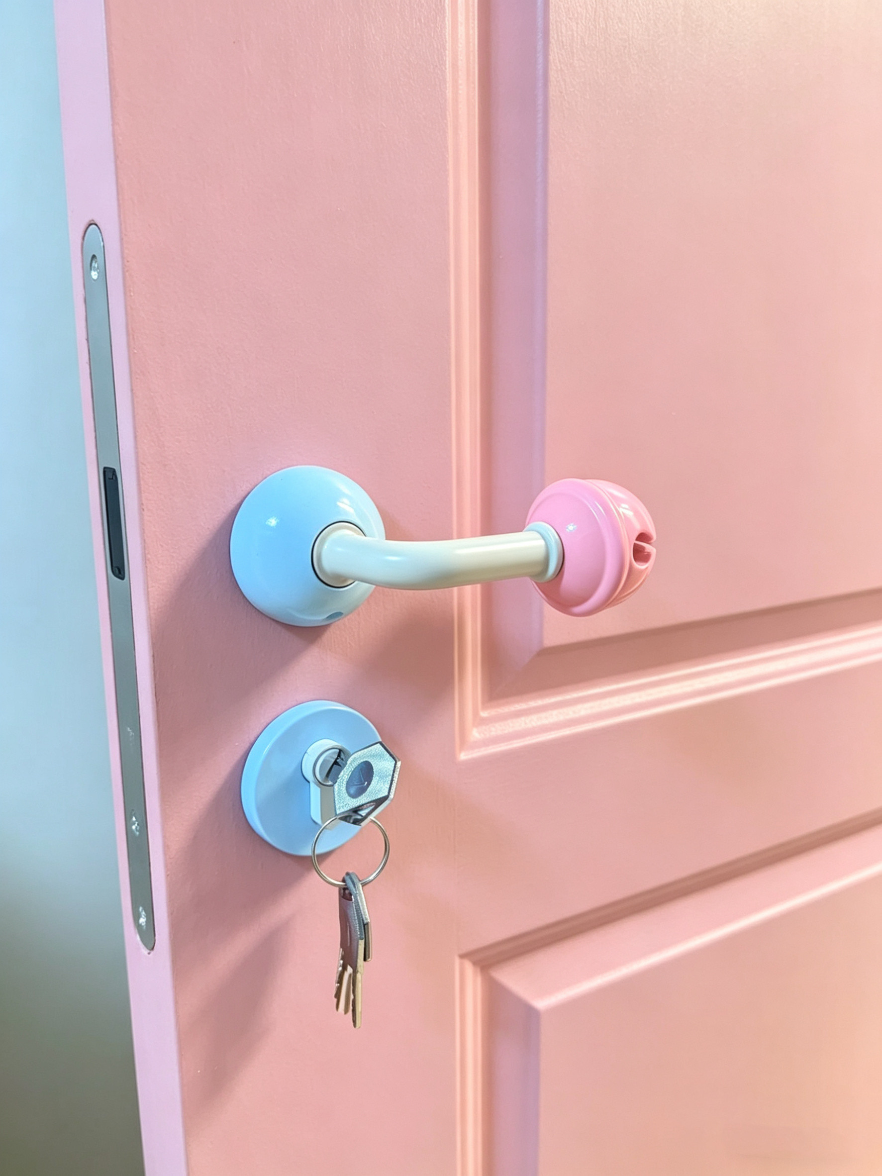 磁吸静音门锁室内卧室亮金色轻奢简约黑色分体房门锁门把手三件套