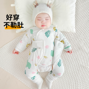 新生婴儿衣服0到3个月宝宝冬装 初生棉袄 加厚棉服保暖夹棉分体套装