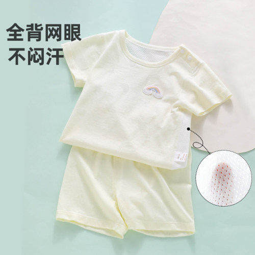 婴儿衣服夏季薄款短袖套装