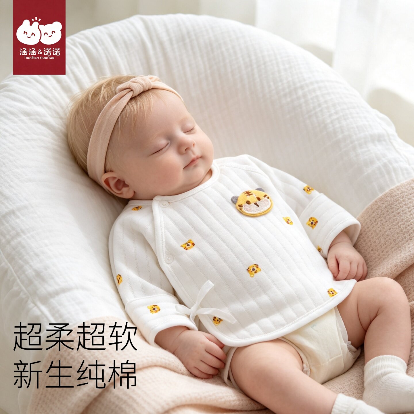 新生婴儿半背衣52码59a类纯棉初生宝宝和尚衣服全棉冬季夹棉上衣