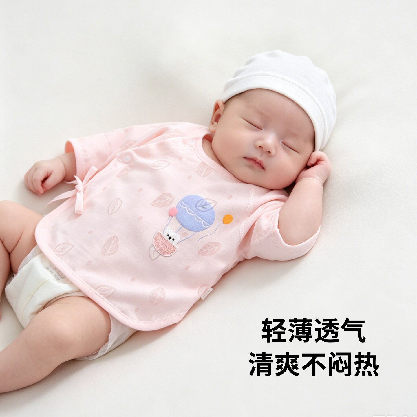 半背衣夏薄款半辈子婴儿衣服长袖透气夏天产房初生宝宝和尚服上衣