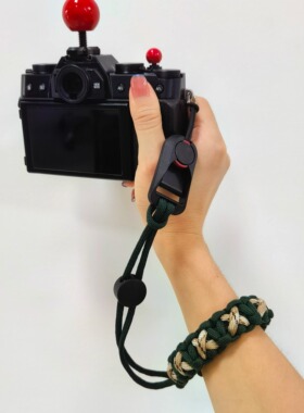 纯手工编织快拆手腕带适用于索尼A6000 A6400佳能R62 R50尼康Z50