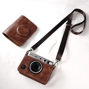 适用拍立得MINI99相机包mini90保护壳EVO SQ6复古斜挎皮套 MINI12