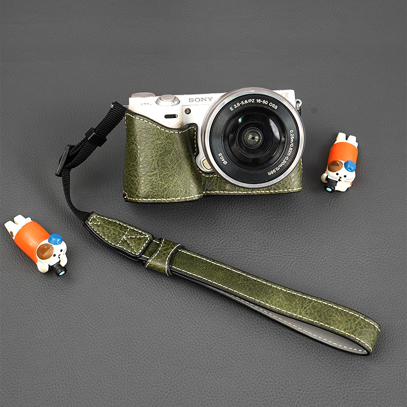 适用索尼nex5/nex6/nex7相机包a5000/5100复古皮套a6400/6000底座