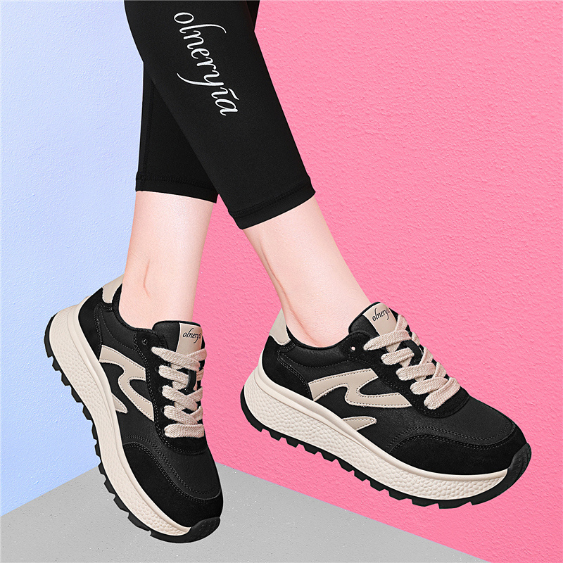 官网新品气质真皮加绒德训老爹鞋