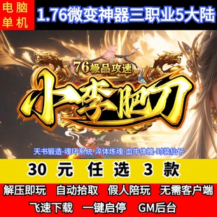 老王传奇单机版176小李肥刀攻速微变神器三职业5大陆假人后台微端