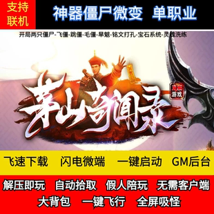 传奇单机版茅山奇闻录暗黑神器单职业僵尸宠物假人后台微端联机