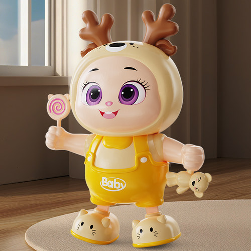 会唱歌跳舞兔子音乐灯光可咬玩具