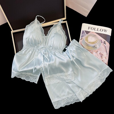 甜美吊带睡衣短裤Womenpajamas