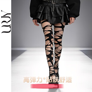 Sexy Torn Strap Women Socks Punk Ragged Pantyhose Stocking