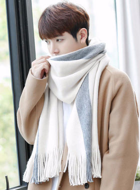 Couple scarf Winter Women Men Warm Color Knit Scarves 围巾