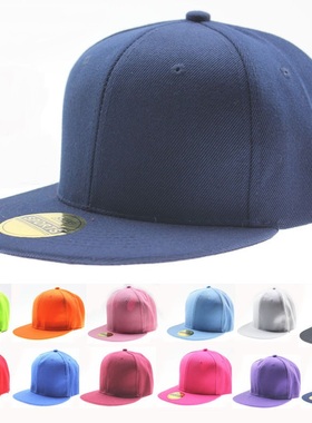 Classic Snapback Hat Cotton Flat Visor Baseball Cap 鸭舌帽