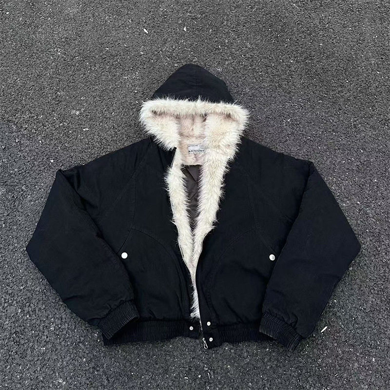 Winter Jacket Outdoor Men Women Hoodie Faux Fur Coat男女外套