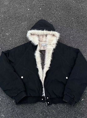 Winter Jacket Outdoor Men Women Hoodie Faux Fur Coat男女外套