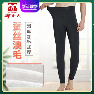 厚羊毛棉裤 羊老大棉裤 石墨烯保暖裤 蚕丝羊毛裤 WK9112 男薄款