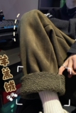 612-K938-P68(88)秋冬麂皮绒复合羊羔绒超厚实棉裤保暖，男装棉衣，星座612
