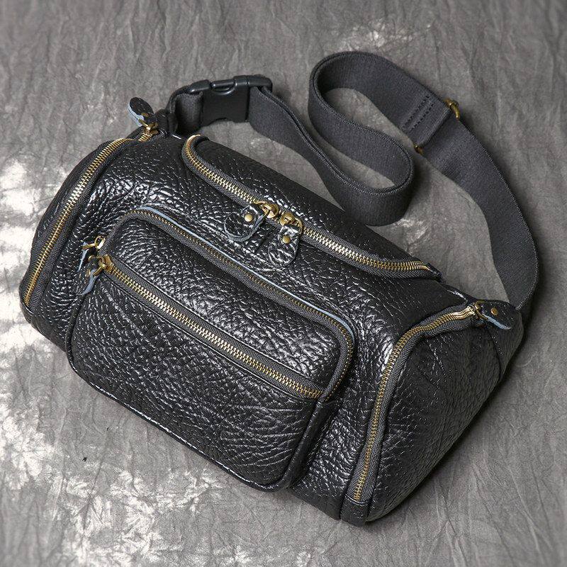 简约男包真皮男士胸包野牛皮单肩斜挎包大容量牛皮腰包多功能背包,箱包皮具/热销女包/男包,男士包袋,淘宝优惠券,粉丝福利购,淘宝优惠卷