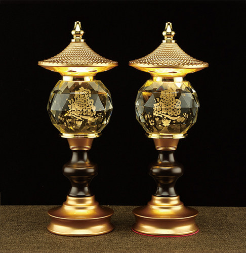 led水晶莲花灯佛祈福家用