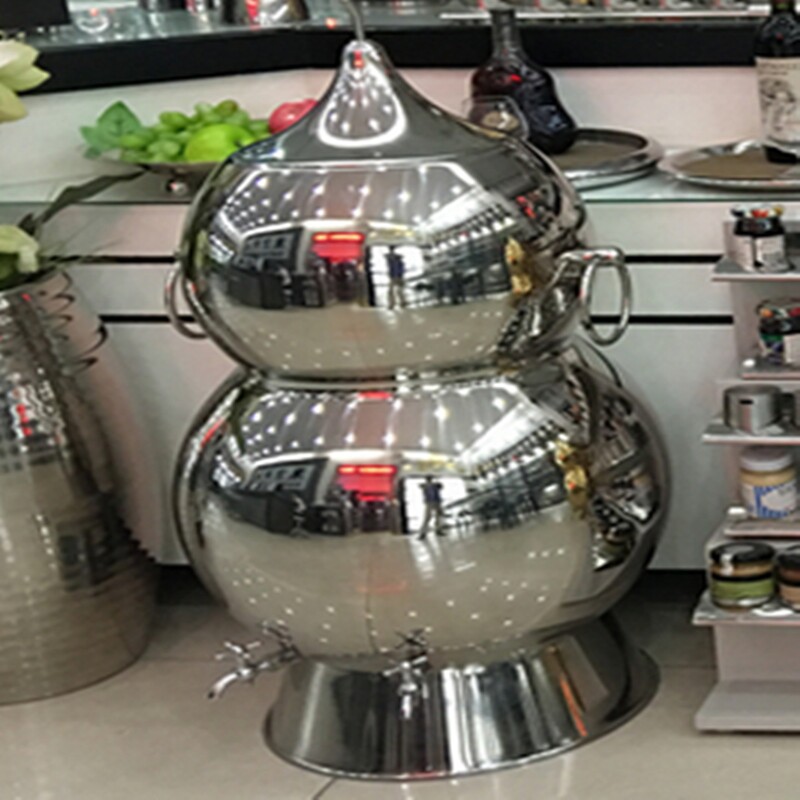 不锈钢葫芦形水壶凉茶葫芦加大容量凉开水壶饮料壶凉茶壶饮水桶