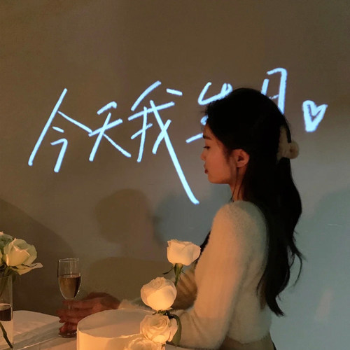 七夕情人节生日周年纪念日投影灯