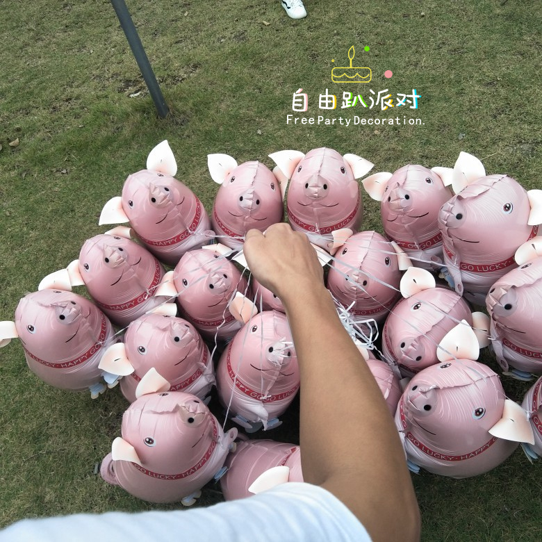 ins小红书同款走路少女周岁气球