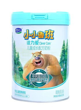 25年10月生产小小鲁班诠力爱800g儿童成长配方奶粉适用于3岁以上