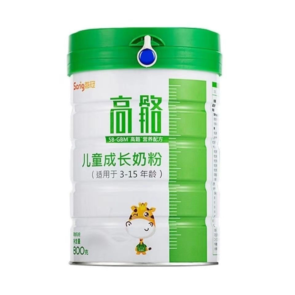 首冠高骼儿童成长奶粉800g罐装适用于3-15岁25年5月生产