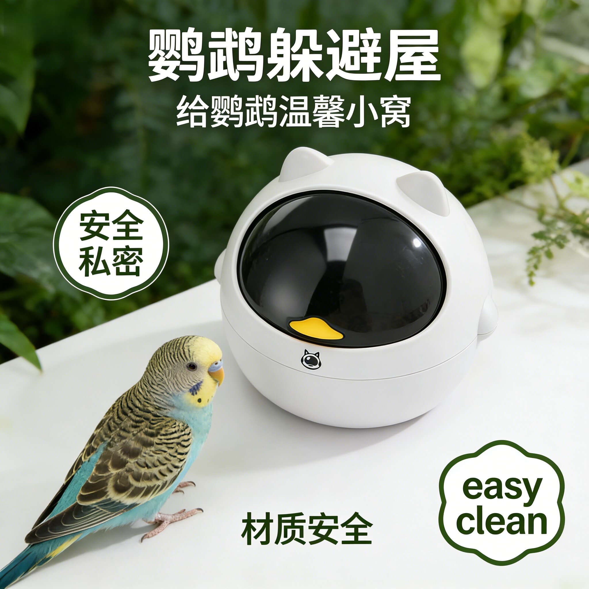 宠物鸟窝四季通用窝桌面垃圾桶高颜值迷你家用小号带盖垃圾篓ins