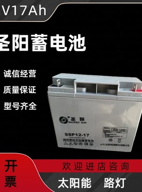 圣阳莱蓄电池12V17AHUPS/EPS监控机房专用铅酸免维护消防主机路