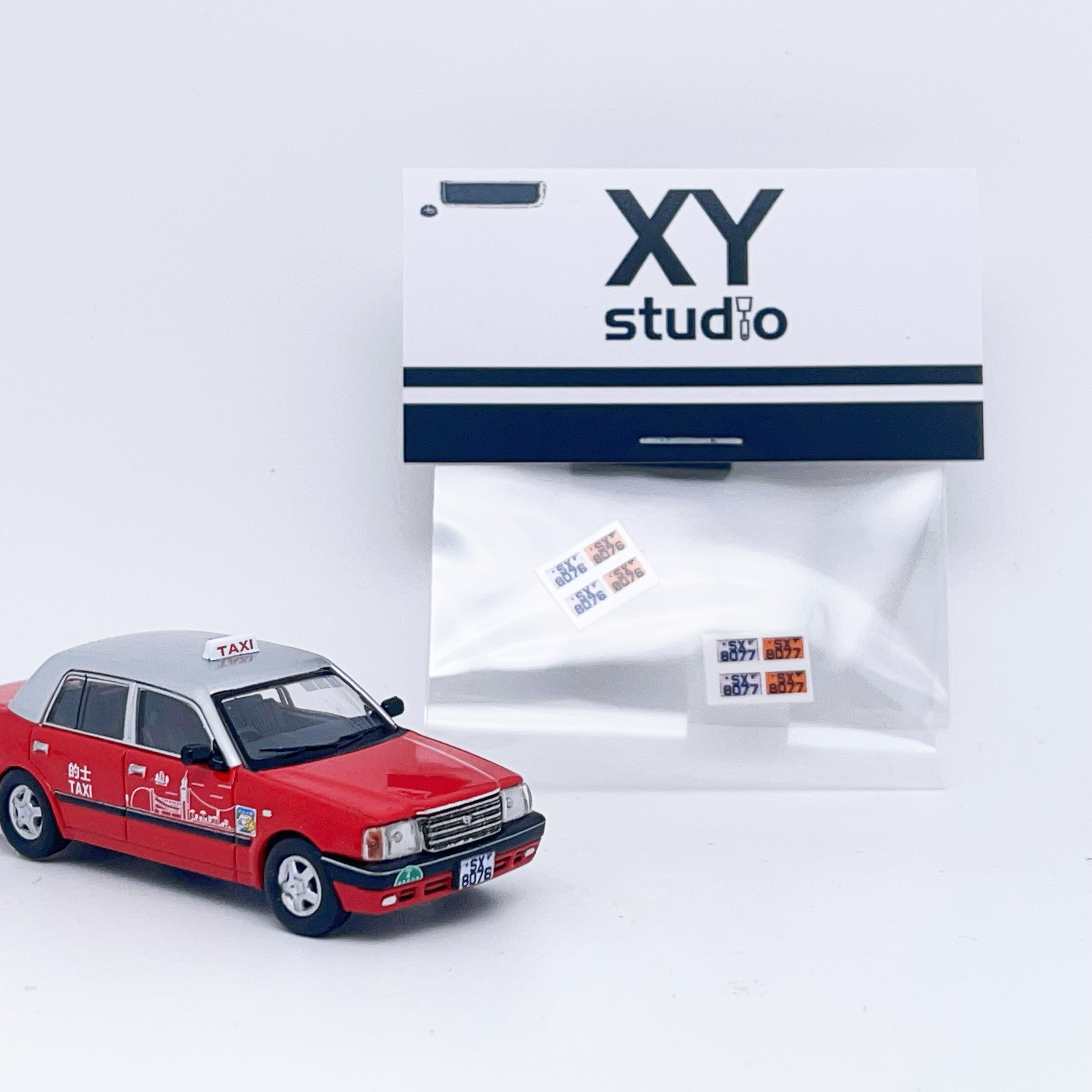 1/64出租《香港的士车牌水贴》HK牌照 香港出租