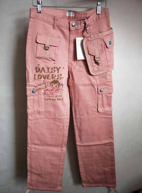 DAISY LOVERS洋红色休闲有腰袋长裤160-K