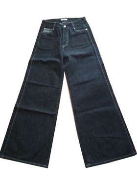 日单ANGEL BLUE黑色阔腿牛仔裤L(160)-R