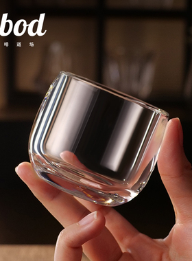 Obod耐热玻璃杯扳指杯家用茶水杯咖啡杯高级感轻奢高档透明酒杯