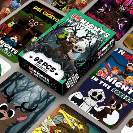 自印92张LOMO卡99night in the forest森林生存roblox游戏收藏卡