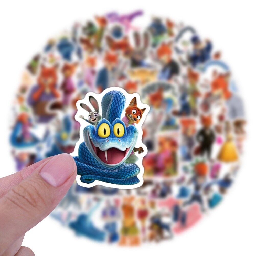 120张Zootopia贴纸动漫疯狂动物城2周边兔朱迪尼克狐盖瑞蛇贴画