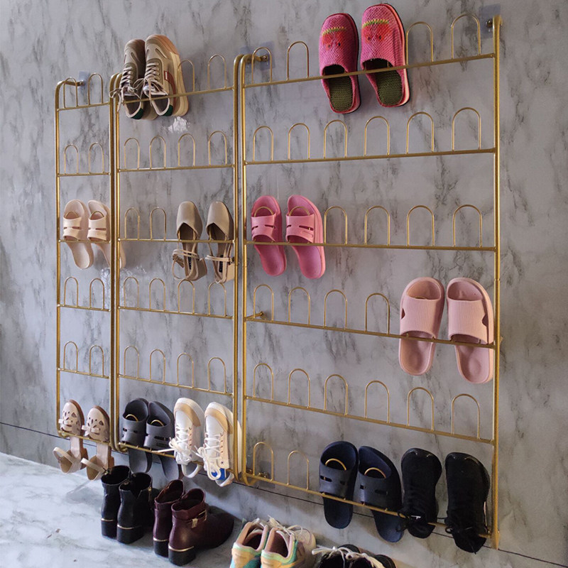 免打孔铁艺拖鞋架浴室简易入户门口窄小壁挂门后阳台晾晒沥水收纳,住宅家具,鞋架,淘宝优惠券,粉丝福利购,淘宝优惠卷