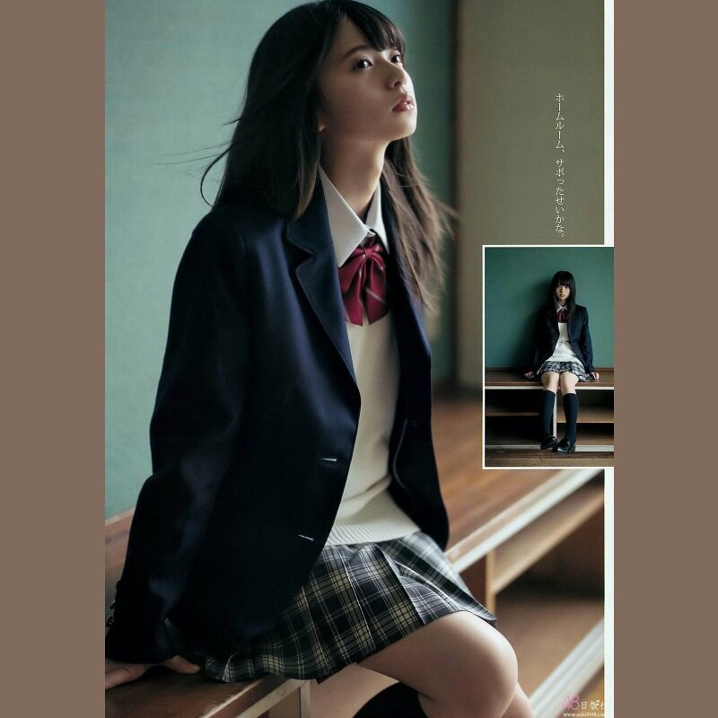 基础款jk西装外套女JK制服校服班服黑色绀色中长款二粒扣西服