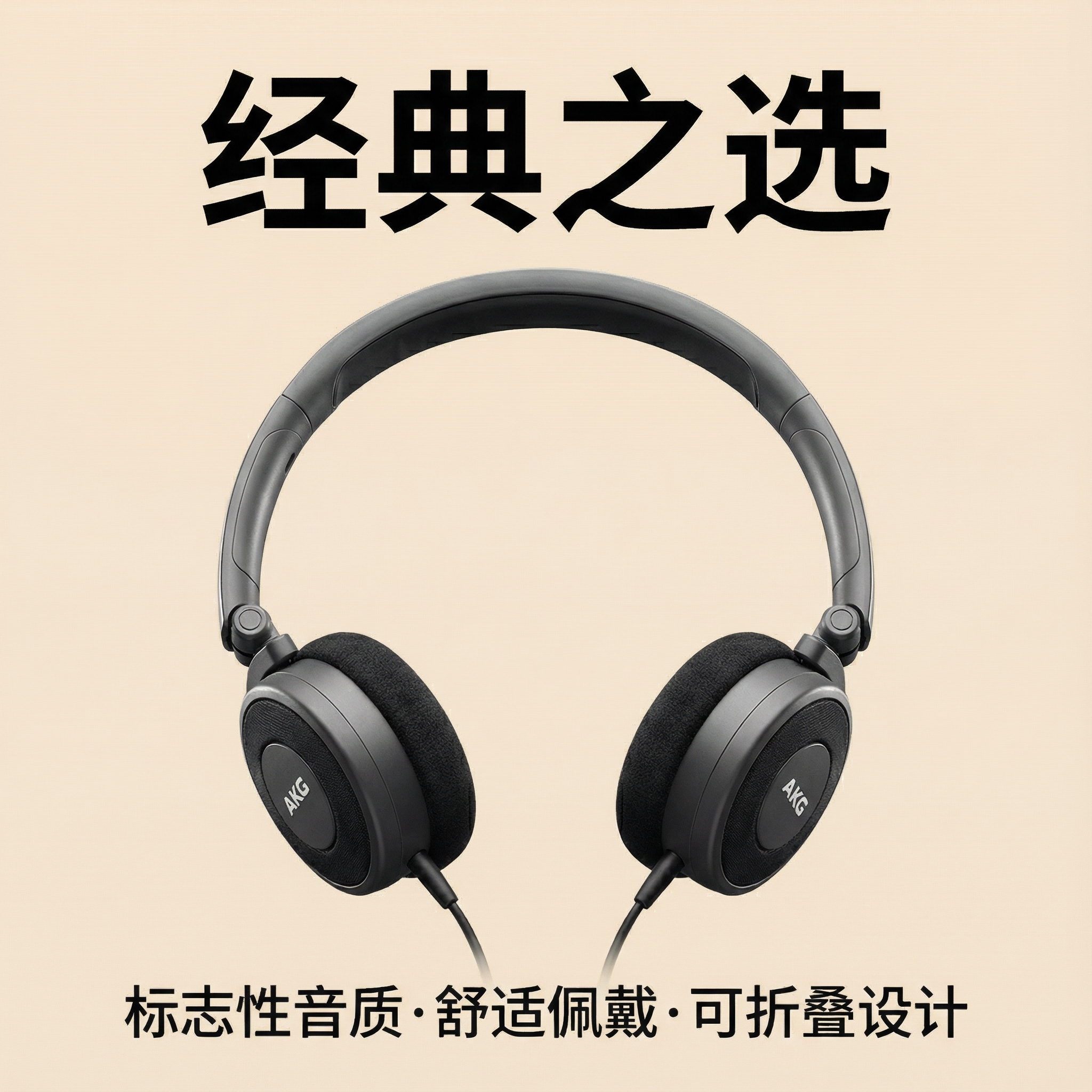 AKG/爱科技K420经典头戴式重低音运动音乐英语四六级听力HiFi耳机