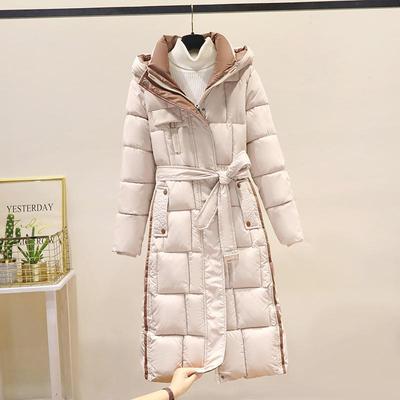 羽绒棉中长款韩版宽松收腰棉衣