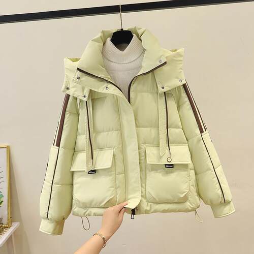 休闲连帽拼接新款保暖外套品牌